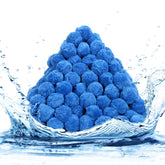 VICAMB pool filter balls in packaging ready to replace filter sand