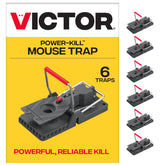 Victor Power-Kill M393SSR trap six-pack ready for quick rodent control.