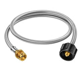 VIEAUBE 4ft propane adaptor hose connects 1lb devices to larger tanks safely.