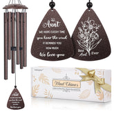 Vifoew Aunt 32in bronze wind chime hanging in garden for outdoor ambiance
