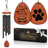 Vifoew dog memorial wind chimes in box ready for gifting and safe delivery.