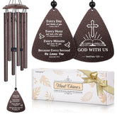 VIFOEW Easter wind chime with cross verse for indoor or outdoor use, faith-inspired decor