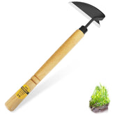 Viganoc Japanese wide-blade garden tool for fast weed cutting in tight spaces.