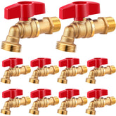 VIHOSE 10-pack brass hose bib with 12 mip to 34 mht connections for outdoor use