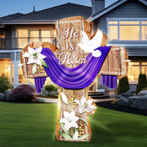 VIHOSE Easter inflatable cross with LED lights brightens an outdoor yard