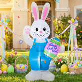 VIKIMORA 4FT Easter Bunny inflatable for outdoor yard display, adds festive curb appeal.