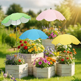 Vikua plant umbrella with 26-inch canopy shading sun-exposed potted plants