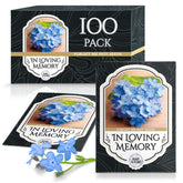 Vimtoba Forget Me Not seed packet front view, ideal funeral favor for remembrance.