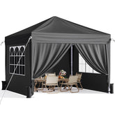 Vinabilia 10x10 pop-up canopy front view with rugged frame for quick shade setups.