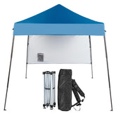 VINGLI 6x6 ft pop up canopy blue front view for quick shade at gatherings