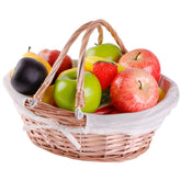 Vintiquewise natural wicker picnic basket with handle for easy transport.