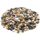 Virekm river rocks in natural color tones for aquarium decor.