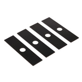 VIRTIONZ edger blade close-up of 8x2 hole design, fits multiple brands for easy upgrades.