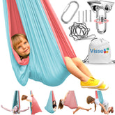 VISSE Sensory Swing cocoon interior offers a calming hug-like space for kids