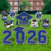 Vivantia graduation yard sign cap with stake for outdoor display