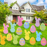 Vivantia Easter bunny yard sign with stake for durable outdoor display