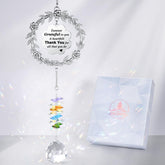 VIVIKEN Thank You Sun Catcher with crystal prisms casting rainbow light.