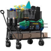 VIVOHOME 500L double-decker wagon with rugged design for camping and work use