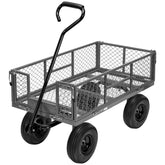 VIVOHOME heavy-duty garden cart with rugged mesh bed for tough yard tasks