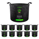 VIVOSUN 15-gallon grow bags side view showing breathable fabric for healthy roots.
