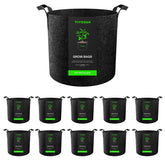 VIVOSUN 10-pack 3-gallon grow bags ready for planting with even soil distribution
