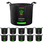 VIVOSUN 10-pack 5 gallon grow bags ready for setup and space-saving gardening.