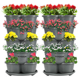 VIVOSUN 2-pack 5-tier vertical planter side view showing space-saving stacked design