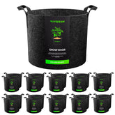 VIVOSUN 20-pack 10-gallon grow bag fabric close-up highlighting durability