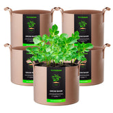 VIVOSUN 10-gallon grow bag with strap handles for easy transport.