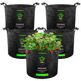 VIVOSUN 5-pack grow bags material close-up shows sturdy fabric for durable gardening