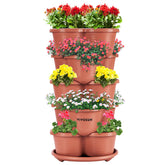 VIVOSUN 5-tier vertical planter with strawberries, maximizing space