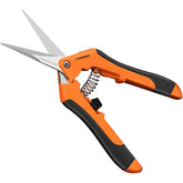 VIVOSUN 6.5-inch pruning scissors with orange body for versatile trimming.