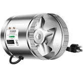 VIVOSUN 6in inline duct fan front view improves airflow in tight spaces.