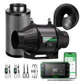 VIVOSUN AeroZesh T4 inline fan boosts airflow for efficient tent ventilation.