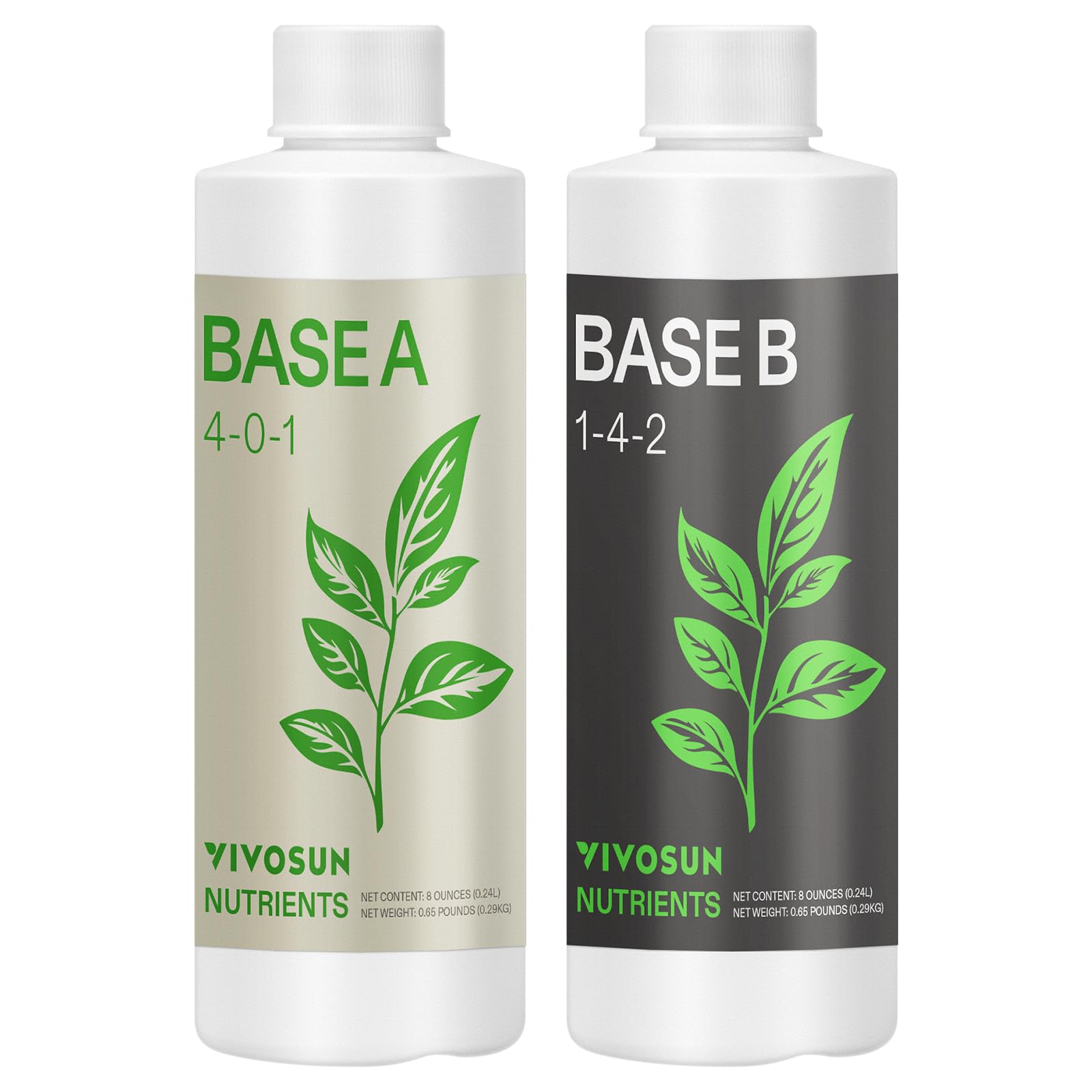 VIVOSUN Base A bottle pour shows easy dilution for even nutrient distribution.