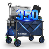 VIVOSUN Collapsible Wagon unfolded with rugged frame ready to haul heavy loads up to 350 lb.