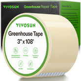 VIVOSUN greenhouse repair tape adheres firmly to a damaged surface for durable patching.