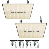 VIVOSUN LumaLight 100W LED grow light front view for even seedling lighting.