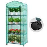 VIVOSUN Mini 4-Tier Greenhouse frame view showing sturdy steel construction for long-lasting use