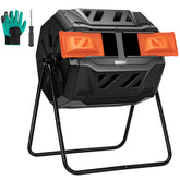 VIVOSUN outdoor tumbling composter dual-chambers for continuous composting.