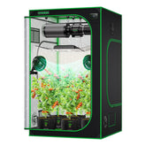 VIVOSUN S448 4x4 grow tent front view with light-tight interior for clean grows