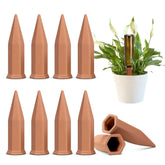 VIVOSUN self-watering spike inserted into soil delivers steady hydration for potted plants