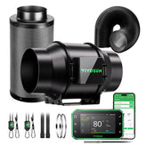 VIVOSUN Smart Air Filtration PRO G6 Kit inline fan powering strong airflow in a setup.