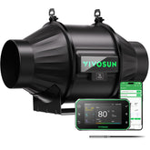 VIVOSUN T4 inline fan front view for powerful tent ventilation.