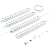 VIVOSUN T5 grow light strip over seedlings provides healthier germination.