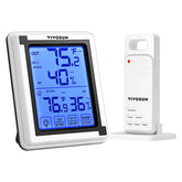 VIVOSUN thermometer display with backlit touchscreen for easy reading day or night.