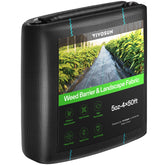 VIVOSUN weed barrier fabric 4x50ft dual-layer improves water flow and weed control.