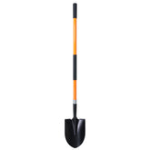 VNIMTI heavy-duty shovel with 56 inch blade close-up showing sharp steel for quick digging