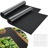 Voccos recycled felt mulch mat roll in black, durable and tear resistant for garden paths.