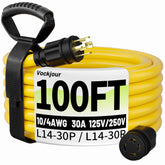 Vockjour 100ft generator cord extended for outdoor power delivery